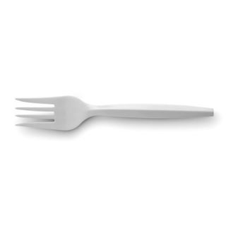 Dixie Smartstock Plastic Cutlery Refill, 5.8in, Fork, White, 40/pack