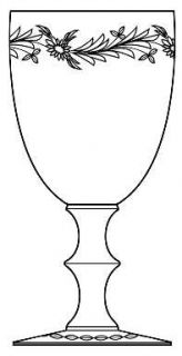 Hawkes Marcella Water Goblet   Stem #7330, Cut