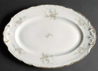 Royal Jackson Sandra (Gold Trim) 14 Oval Serving Platter, Fine China Dinnerware