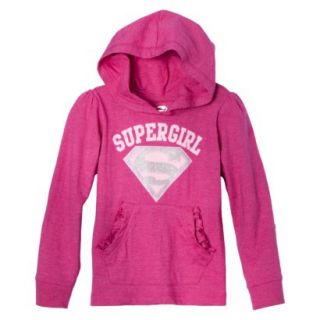 Supergirl Infant Toddler Girls Long Sleeve Hooded Tee   Pink 5T