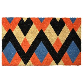 Zaggy 18 X 30 inch Coir Doormat (18 inches long x 30 inches wideStyle: CasualPrimary color: Black, red, brown Secondary colors: Beige Printed with non fading, non bleeding colorsCare instructions: Remove soil with brush and shake off any excess dirt  )
