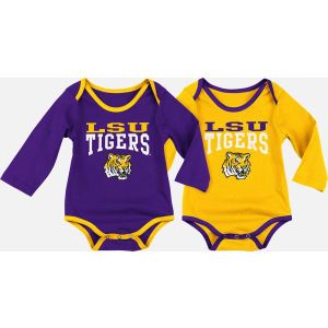 LSU Tigers Colosseum NCAA Newborn Bowl Long Sleeve Bodysuit Set