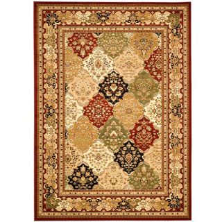 Lyndhurst Collection Multicolor/ Red Rug (53 X 76)