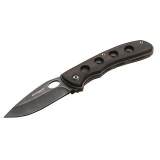 Boker Magnum Four Tactical Pocket Knife (BlackBlade materials: 440 StainlessHandle materials: WoodBlade length: 2.75 inches Handle length: 3.75 inchesWeight: 2.2 ouncesDimensions: 6.5 inches x 1 inch x 0.25 inchBefore purchasing this product, please famil