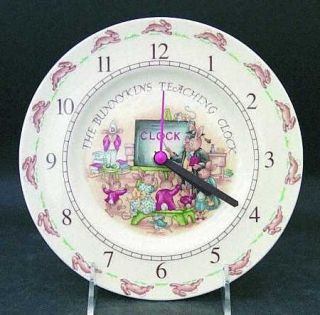 Royal Doulton Bunnykins (Albion Shape) Teaching Clock Plate, Fine China Dinnerwa