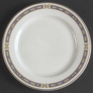 Syracuse Mistic Blue Bread & Butter Plate, Fine China Dinnerware   White Leaves