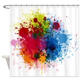  Abstract Paint Shower Curtain  Use code FREECART at Checkout