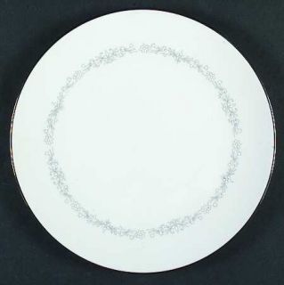 Noritake Amy Dinner Plate, Fine China Dinnerware   White Flowers,Black Outlines
