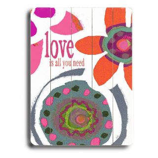 Artehouse 14 x 20 in. Love is All You Need Wall Art Multicolor   0003 9353 26