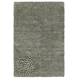 Hand woven Shaggy Silver Polyester Rug (5 X 8) (whitePattern: shagMeasures 1.6 inches thickTip: We recommend the use of a non skid pad to keep the rug in place on smooth surfaces.All rug sizes are approximate. Due to the difference of monitor colors, some