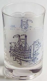Royal (USA) Currier & Ives Blue 4 Oz Glassware Juice, Fine China Dinnerware   Bl