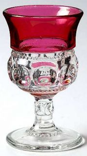 Tiffin Franciscan KingS Crown Ruby Flashed (Top & Bottom) Wine Glass   Stem 401