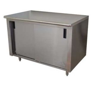 Advance Tabco 96 Work Table   Cabinet Base, Sliding Doors, 24 W
