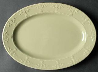 JCPenney Athena Light Green 12 Oval Serving Platter, Fine China Dinnerware   Li