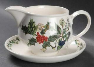 Portmeirion Holly And The Ivy, The Gravy Boat & Underplate, Fine China Dinnerwar