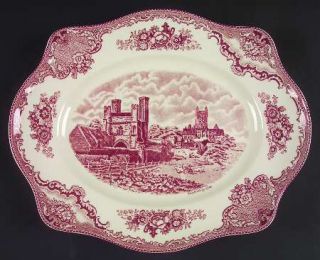 Johnson Brothers Old Britain Castles Pink (England 1883) 13 Oval Serving Platte