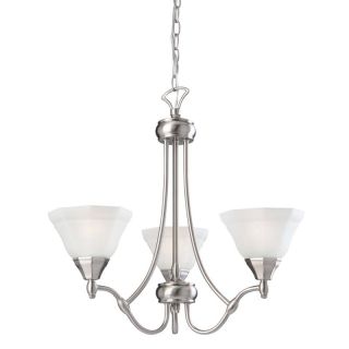 DHI CORP Design House 517995 Barcelona 3 Light Chandelier   Satin Nickel Finish