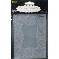 Darice Scroll Frame Embossing Folder (Clear Materials: PlasticPackage includes one (1) embossing folder  Add texture and style to your paper and cardstock projects Folders fit most embossing machines (sold separately) Dimensions: 5.75 inches x 4.25 inches