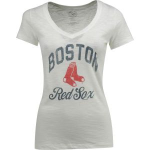 Boston Red Sox 47 Brand MLB Womens Vneck Scrum T Shirt