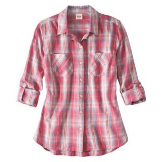 Mossimo Supply Co. Juniors Plaid Shirt   Red XLRG