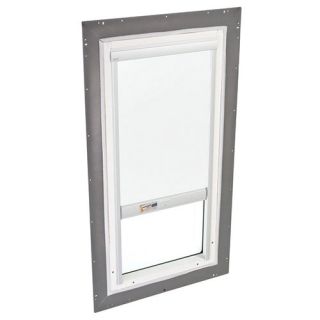 Velux QPF 2246 2005RS00 Skylight, 221/2 x 461/2 Fixed PanFlashed w/Tempered LowE3 Glass amp; SolarPowered Light Filtering Blind