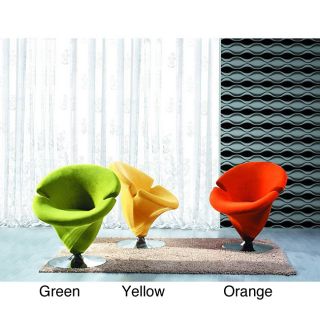 Tulip Microfiber Leisure Chair (Green, yellow, white, orange, redMaterials: MetalUpholstery materials: MicrofiberIndoor/outdoor: IndoorDimensions: 31 inches high x 28 inches wide x 28 inches deepAssembly requiredAvoid placing your furniture in direct sunl