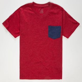 Contrast Boys Pocket Tee Red In Sizes Large, Medium, X Large, Small