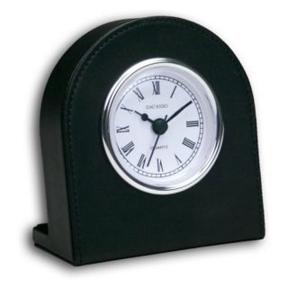 Dacasso Vercelli Leather Desktop Clock   A1066