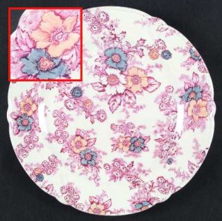 Taylor, Smith & T (TS&T) Dogwood Pink/Multicolor Dinner Plate, Fine China Dinner