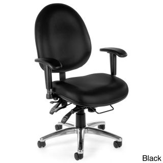 Ofm 24 7 Vinyl Big And Tall Computer Task Chair (Wine, charcoal, navy, blackWeight capacity: 400 lbsSeat dimensions: 38.75 inches to 42.25 inchesDimensions: 42 inches high x 28 inches wide x 29 inches deepAssembly required )