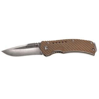 Boker Magnum Five Tactical Pocket Knife (TanBlade materials: 440 stainless steelHandle materials: G10Blade length: 3.25 inchesHandle length: 4.5 inchesWeight: 5.5 ouncesDimensions: 7.75 inches high x 1 inch wide x 0.25 inch deepBefore purchasing this prod