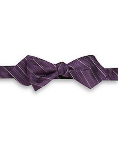 Tonal Striped Jacquard Silk Batwing Bow Tie