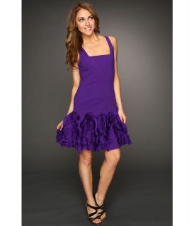 Robert Rodriguez Fit and Flare Ruffle Dress Womens Dress (Purple)