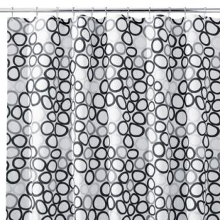 InterDesign Ringo Shower Curtain   Black/Gray (72x72)