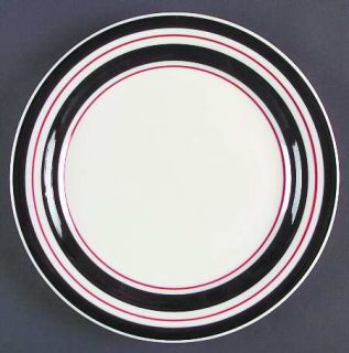 Gibson Designs Basic Living Rainbow Black Dinner Plate, Fine China Dinnerware  