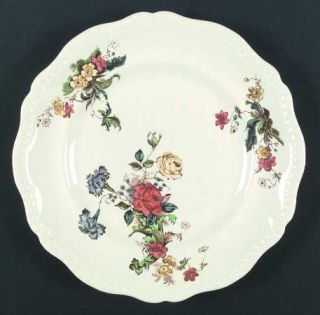 Spode Wicker Lane (Gadroon) Dinner Plate, Fine China Dinnerware   Gadroon,Floral