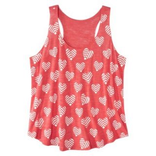 Juniors Plus Sized Heart Graphic Tank   Daylily 1X