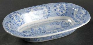 Ridgway (Ridgways) Oriental (Blue, Gold Trim) 8 Oval Vegetable Bowl, Fine China