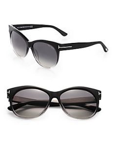 Tom Ford Eyewear Saskia Oversized Sunglasses   Dark Grey Black
