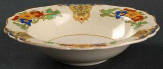 John Maddock Cairo Rim Cereal Bowl, Fine China Dinnerware   Minerva,Rust/Blue/Ye