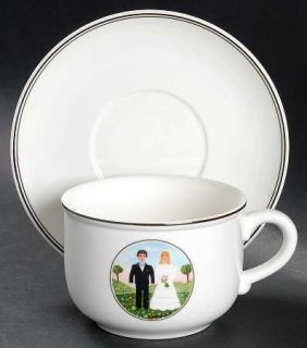 Villeroy & Boch Naif Wedding Oversized Cup & Saucer Set, Fine China Dinnerware  