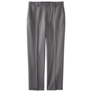 Mens Tailored Fit Checkered Microfiber Pants   Gray 38x34