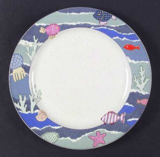 Christopher Stuart Caribe Dinner Plate, Fine China Dinnerware   Stoneware, Fish,