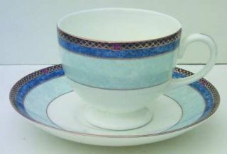 Wedgwood Valencia Leigh Shape Footed Cup & Saucer Set, Fine China Dinnerware   2