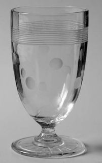 Standard Glass Cut 3001 (Pressed Foot,Bulbous Stem) Juice Glass   Cut Dots & Lin