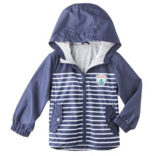 Just One You by Carters Infant Toddler Boys Striped Windbreaker Jacket   Navy