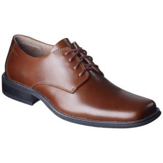 Mens Merona Archer Leather Dress Shoe   Cognac 8.5