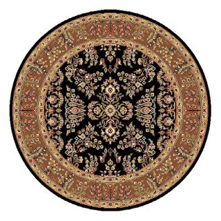 Lyndhurst Collection Black/ Tan Rug (5 3 Round) (BlackPattern: OrientalMeasures 0.375 inch thickTip: We recommend the use of a non skid pad to keep the rug in place on smooth surfaces.All rug sizes are approximate. Due to the difference of monitor colors,