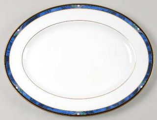 Lenox China Royal Kelly 13 Oval Serving Platter, Fine China Dinnerware   Blue &