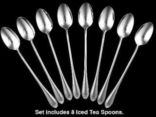 Reed & Barton Chapel (Silverplate, 1985) (Set of 8) Iced Tea Spoons   Silverplat